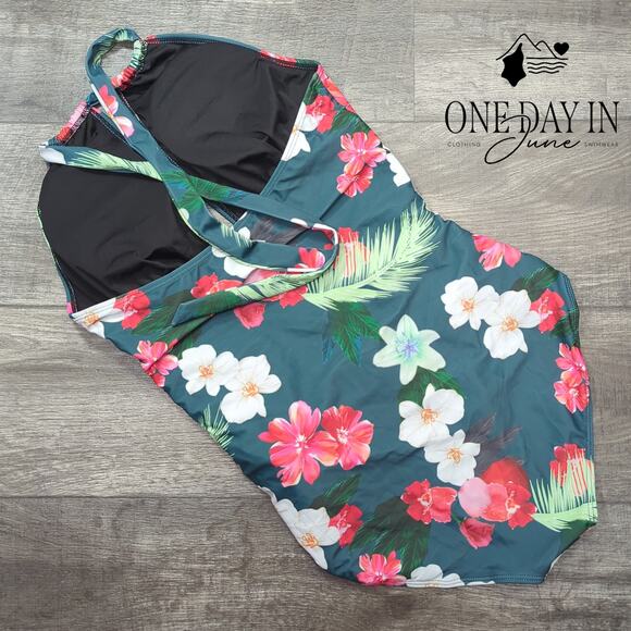 B2Prity High Neck Tummy Control one Piece Swimsuit Size XL - Picture 6 of 6